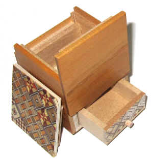 2 Sun 4 Step Cube (with Drawer) Japanese Puzzle Box