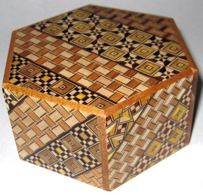 Hexagon 6 Step Japanese Puzzle Box