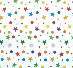 Stars and Circles Gift Wrap Paper