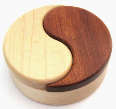 Yin and Yang Puzzle Box Handmade Custom Wooden Box Personalized harmony Yinyang